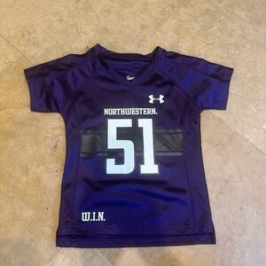 Northwestern University Toddler Football Jersey Under Armour Purple 5T